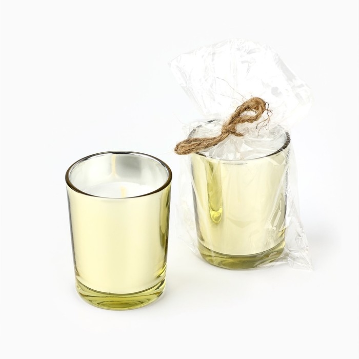 Новогодняя свеча интерьерная, в метализированном стакане «Новый год: Магия аромата» , золотая, 6 х 7,5 см. Новогодняя свеча интерьерная, в метализированном стакане «Новый год: Магия аромата» , золотая, 6 х 7,5 см.