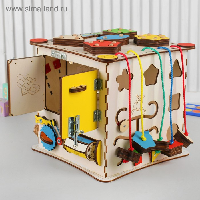 Бизикуб «Развивающий куб», без электрики 25×25 см Бизикуб «Развивающий куб», без электрики 25×25 см