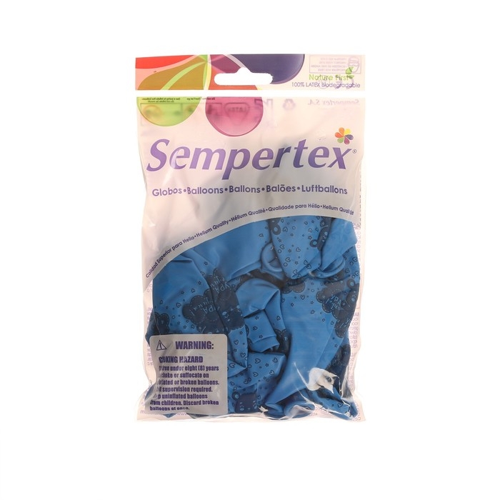 Воздушный шар латексный 12 Воздушный шар латексный 12" «Ура, я родился», мишка, пастель, 15 шт.