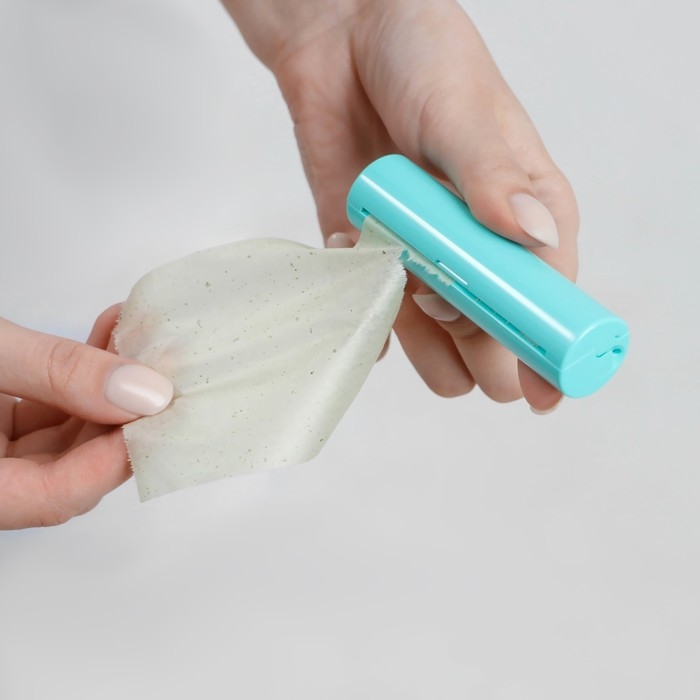 Салфетки матирующие, в рулоне, d = 2,4 × 9 см, 7 м, цвет зелёный Салфетки матирующие, в рулоне, d = 2,4 × 9 см, 7 м, цвет зелёный