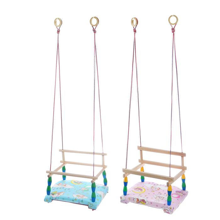 Качели детские, с мягким сиденьем, МИКС Качели детские, с мягким сиденьем, МИКС