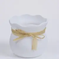 Горшок &laquo;Мешочек 2&raquo;, 8&times;8 см, пластик, белый