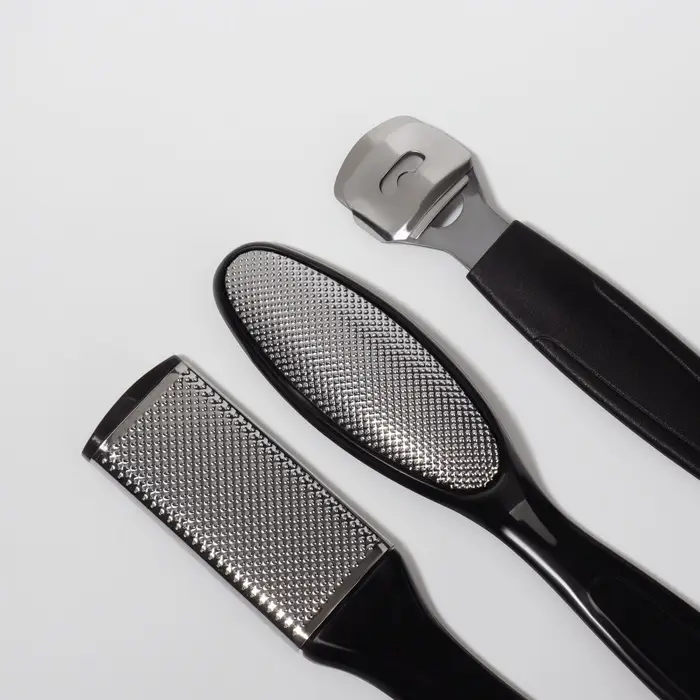 Набор для педикюра, 9 предметов, в пакете, чёрный