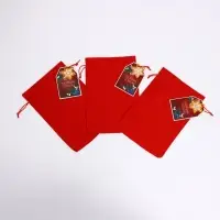 Мешочек подарочный в наборе 3 шт. &laquo;С Новым годом!&raquo;, с шильдиком, 20&times;30 см