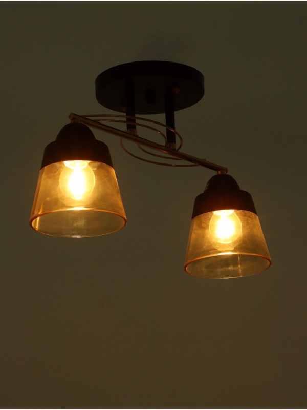 Люстра Люстра "Кансе" 2хЕ27 40Вт черно-золотой 41х15х23 см