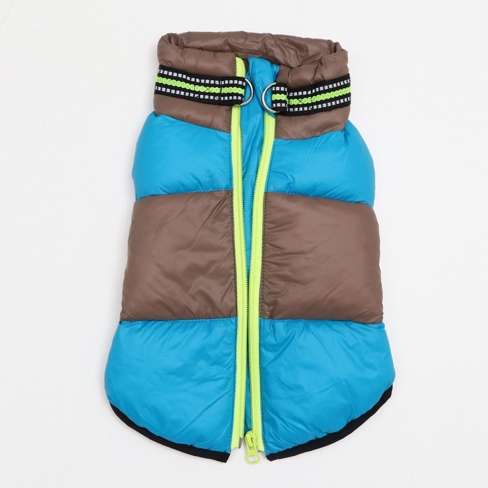 Куртка для собак на молнии, размер 8 (ДС 23 см, ОГ 30, ОШ 22 см), серо-голубая Куртка для собак на молнии, размер 8 (ДС 23 см, ОГ 30, ОШ 22 см), серо-голубая