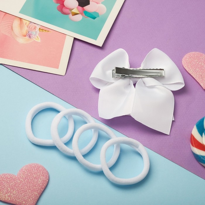 Набор для волос Набор для волос "Малютка" 5 шт (1 зажим,4 резинки) бабочки