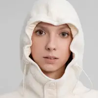 Анорак унисекс Oblako, молочно-белый, размер ХS/S