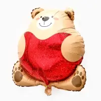 Воздушный шар фольгированный 23" &laquo;Медведь с сердцем&raquo;