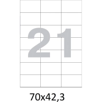 Этикетки самоклеящиеся  70х42,3 мм/21 шт. на лист. А4  50листов