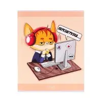 Тетрадь 48 листов в клетку Calligrata «Лисички», обложка мелованная бумага, серые листы, МИКС Тетрадь 48 листов в клетку Calligrata «Лисички», обложка мелованная бумага, серые листы, МИКС