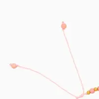 Браслет "Моана" камень пирит, длина 16 см, цв. розовый