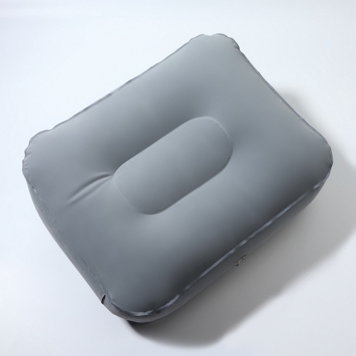 Подушка надувная 37*28*15см синий/серый  пакет Подушка надувная 37*28*15см синий/серый  пакет