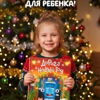 Книга с окошками &laquo;Дорога в Новый год!&raquo;, Синий трактор