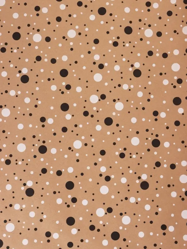 Крафт бумага «Конфетти» черный/белый на коричневом фоне, 0.72×10±5% м, 60 г Крафт бумага «Конфетти» черный/белый на коричневом фоне, 0.72×10±5% м, 60 г