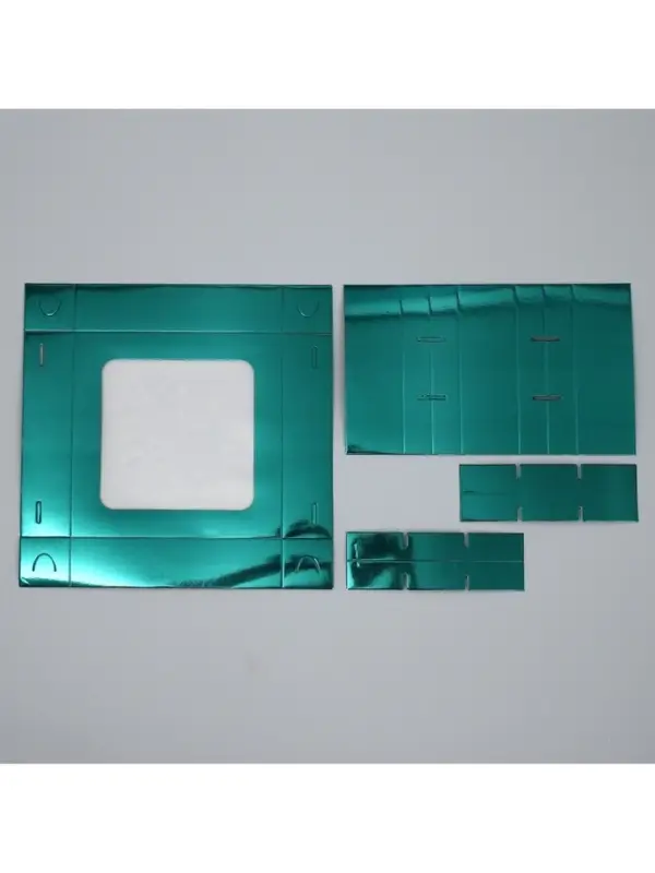 Коробка для конфет, кондитерская упаковка, 9 ячеек, &laquo;Изумрудная&raquo;, 14.7&times;14.7&times;3.5 см