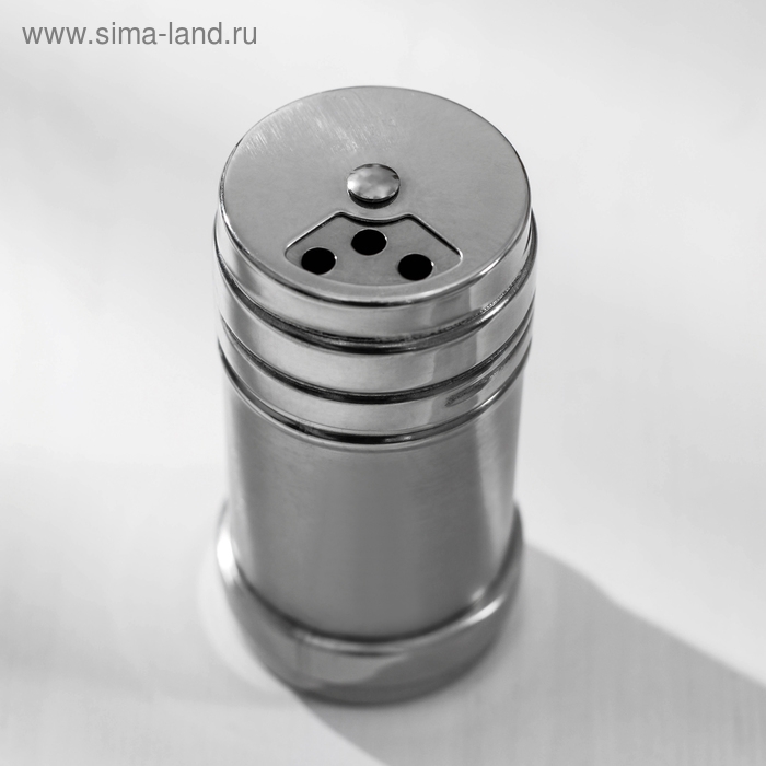 Солонка из нержавеющей стали &laquo;Металлик&raquo;, 120 мл, 4,3&times;8 см, цвет серебряный