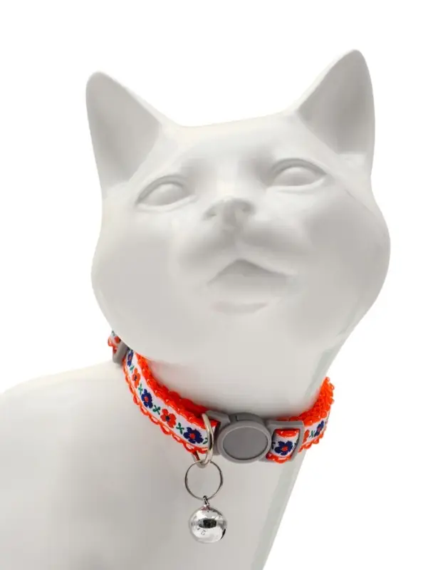 Набор ошейников для кошек &laquo;По-полюшку&raquo;, 30&times;1 см, оранжевый, чёрный