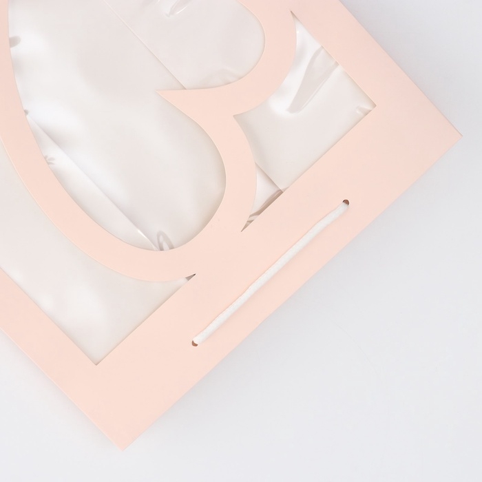 Пакет подарочный с фигурным окном, 25 х 18 х 35 см, розовый Пакет подарочный с фигурным окном, 25 х 18 х 35 см, розовый