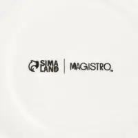 Чайная пара Magistro &laquo;Бланш&raquo;, 2 предмета: чашка 280 мл, блюдце d=15 см, фарфор, белая