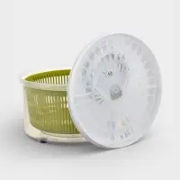 Центрифуга для сушки зелени Доляна Fresh cook, 3.7 л, пластик, белая, зелёная