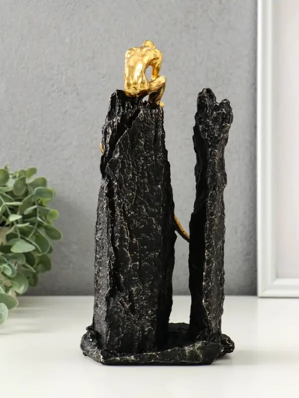 Фигурка полистоун &laquo;Скалы. Взаимопомощь&raquo;, под золото, 12.3&times;8&times;25.5 см