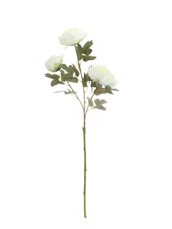 Цветы искусственные &laquo;Пион Лунная река&raquo;, 12&times;85 см, белые