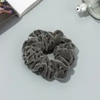 Резинка для волос «Орбита», джемма бархат, 10 см, серая