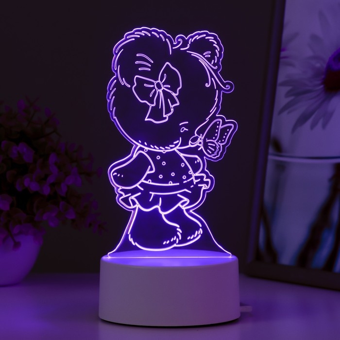 Светильник Светильник "Медвежонок" LED RGB от сети 9,7х9,5х18 см RISALUX