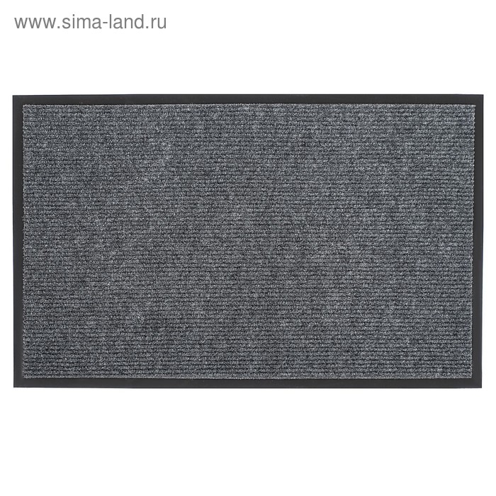 Коврик придверный влаговпитывающий, ребристый, «Комфорт», 50×80 см, цвет серый Коврик придверный влаговпитывающий, ребристый, «Комфорт», 50×80 см, цвет серый