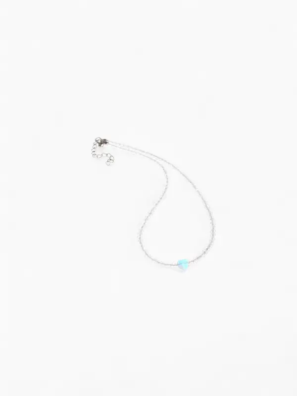 Чокер из бисера &laquo;Хрусталь&raquo;, цветной в серебре, 36 см + 5 см доп, цепочка