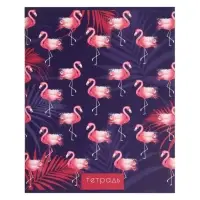 Тетрадь 96 листов в клетку, Calligrata &laquo;Фламинго&raquo;, МИКС