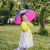 Дождевик детский &laquo;Гуляем под дождём&raquo;, рост 116-134 см, ЭВА 85 г, зелёный