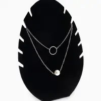 Подставка под кулоны и цепочки &laquo;QF. Овал&raquo;, 5 мест, 20&times;1.5&times;28 см, чёрная