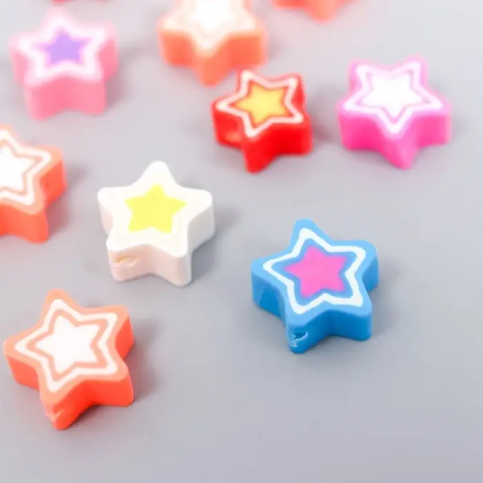 Набор бусин для рукоделия и плетения «Арт Узор. Звёздочки с контуром», цветные, 20 шт., 1×1×1 см Набор бусин для рукоделия и плетения «Арт Узор. Звёздочки с контуром», цветные, 20 шт., 1×1×1 см