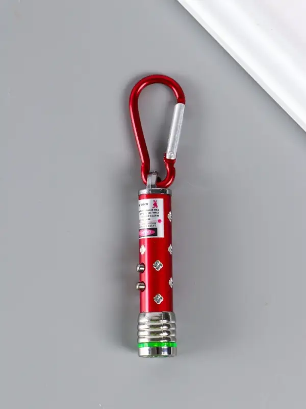 Фонарик-лазер брелок для ключей на карабине &laquo;Указка, с рисунком&raquo;, 2 режима, 7.5&times;1.5&times;1.5 см, МИКС