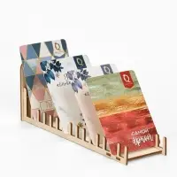 Подставка под открытки 15 ячеек, 8.4&times;27&times;11 см, толщина 3 мм, цвет бежевый