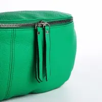 Сумка женская кросс-боди на молнии, 34&times;11&times;17 см, зелёная