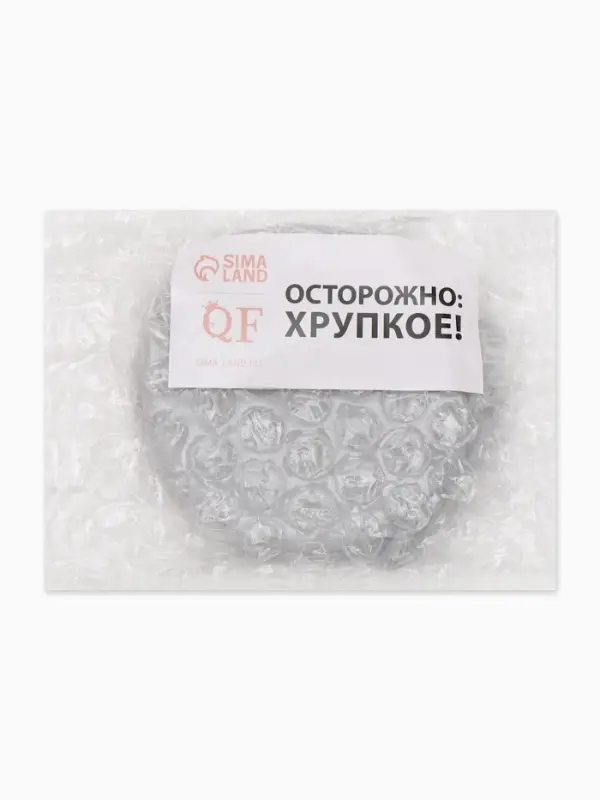 Зеркало складное &laquo;Мех&raquo;, d=8 см, с увеличением, с искусственным мехом, серое