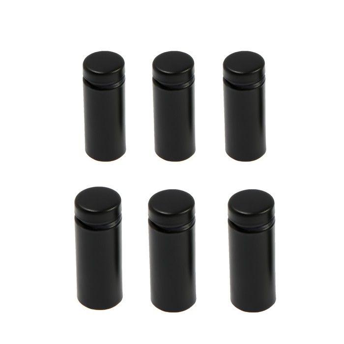 Дистанционный держатель для табличек, 16х40 мм, цвет черный,набор 6 шт. Дистанционный держатель для табличек, 16х40 мм, цвет черный,набор 6 шт.