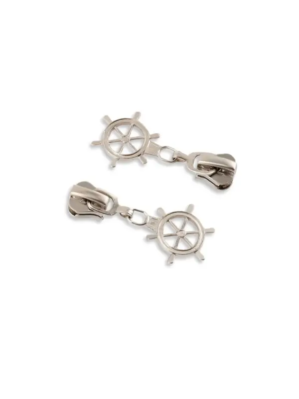 Бегунок для молнии &laquo;Трактор&raquo;, №5, &laquo;Штурвал&raquo;, 10 шт., цвет никель