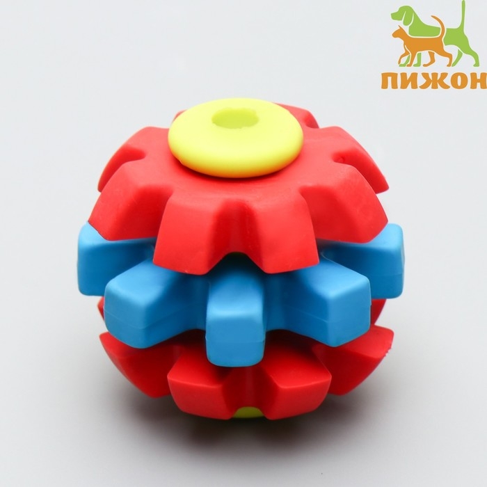 Игрушка жевательная Игрушка жевательная "Неровности судьбы", TPR, 7 см, жёлтая/красная/голубая