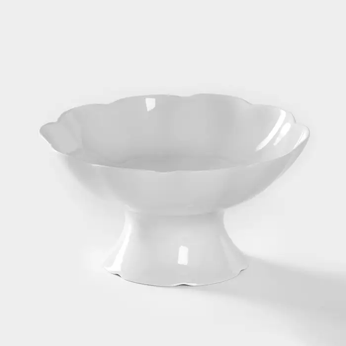 Конфетница Добрушский завод &laquo;Бельё&raquo;, фарфор, 300 мл, h=15.2 см, белая