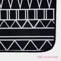 Коврики для ванной и туалета Доляна &laquo;Марокканский&raquo;, 2 шт., 50&times;80, 40&times;50 см, чёрно-белые
