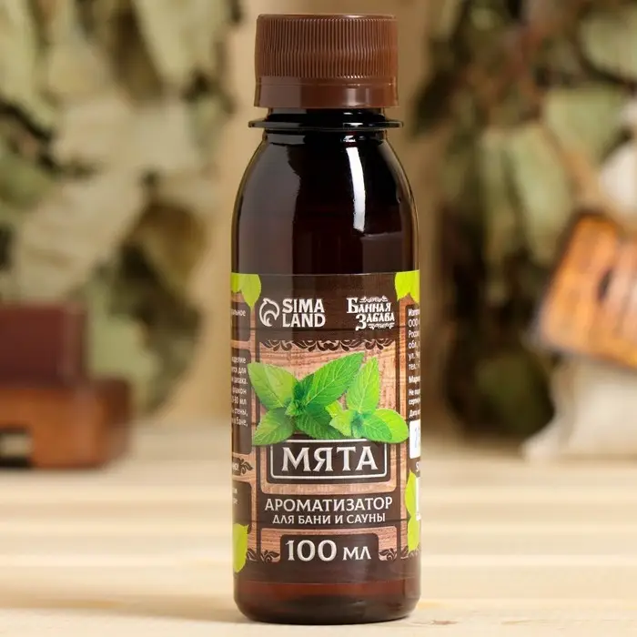 Ароматизатор для бани и ванны «Мята», натуральный, 100 мл, Ароматизатор для бани и ванны «Мята», натуральный, 100 мл, "Банная Забава"