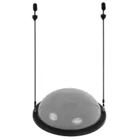 Полусфера BOSU гимнастическая ONLYTOP, с насосом, 58&times;25 см, серая