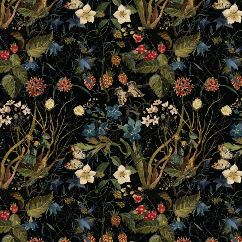 Бумага упаковочная FLORA.ЛЕСНЫЕ ЯГОДЫ, 50 х 70 см (4 листа), 2-794/02