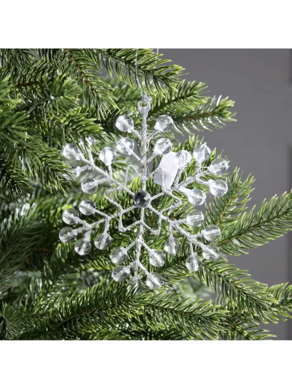 Подвеска световая &laquo;Снежинка&raquo;, 14&times;14&times;1 см, 10 LED, от батареек AG13&times;3, свечение белое