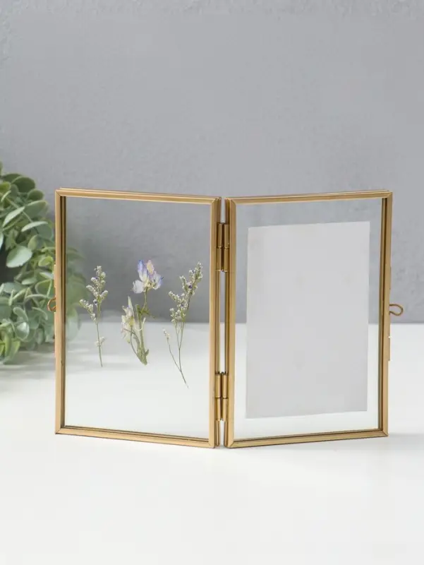 Фоторамка металл 9х13 см "Сухоцветы" 1,6х11х16 см