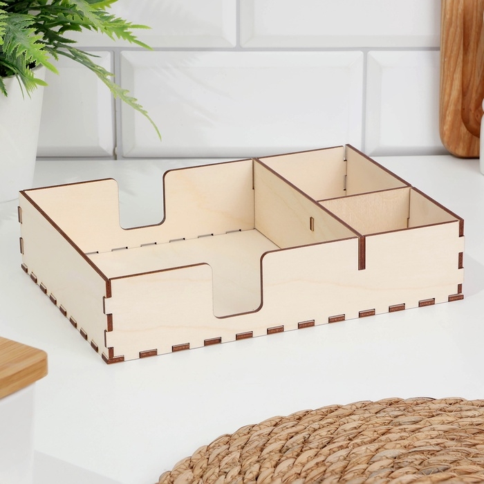 Органайзер кухонный деревянный, 22×16×4,5 см